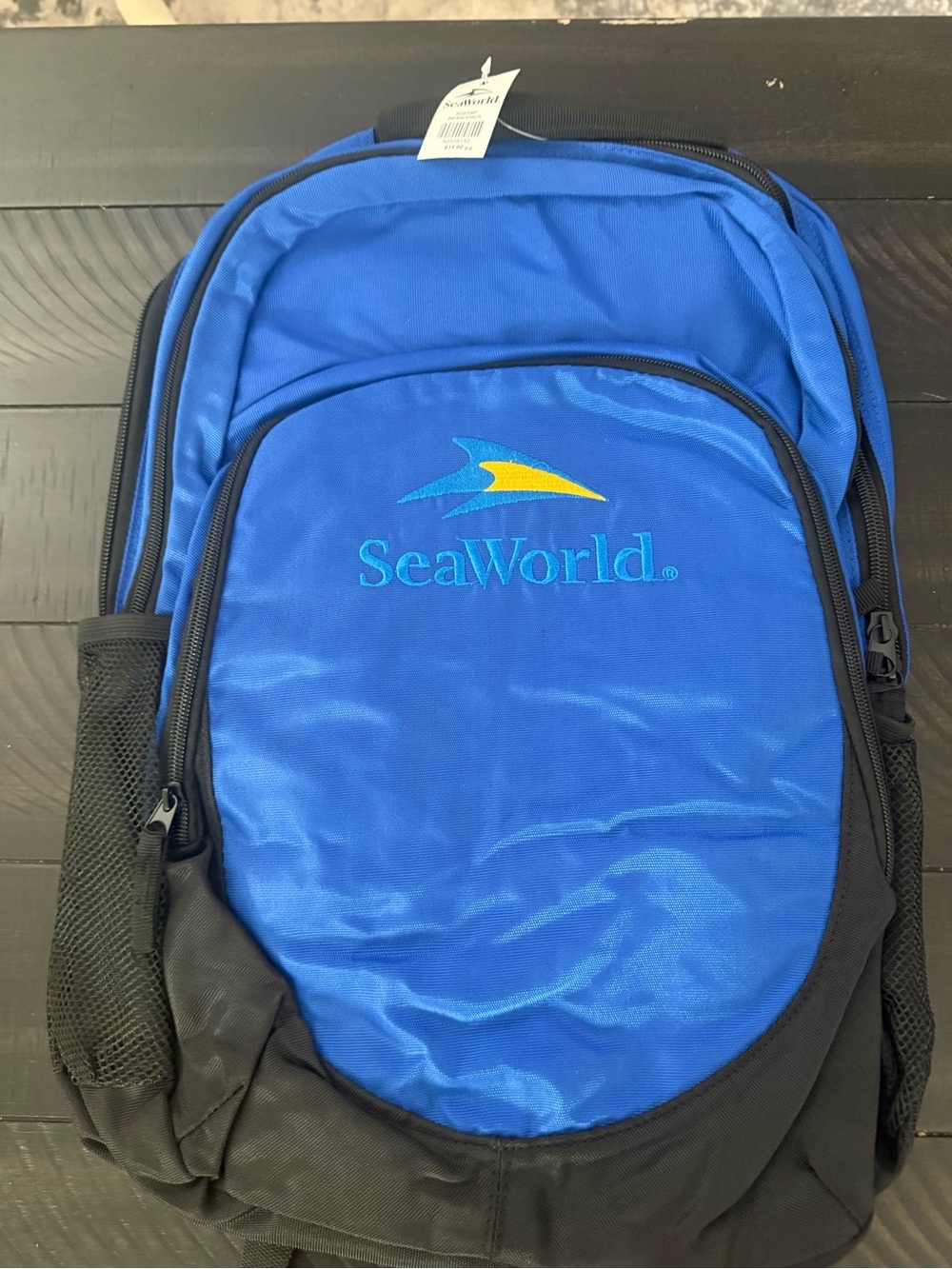 NWT SeaWorld Blue Logo Backpack